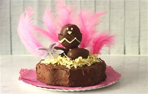 Bizcocho De Chocolate Súper Fácil Para Mona De Pascua
