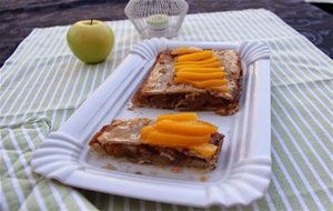 Lasaña De Hojaldre Con Melocotón Y Manzana
