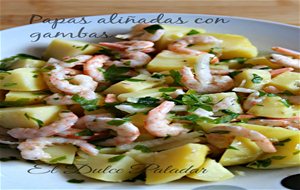 Papas Aliñadas Con Gambas
