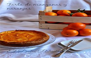 Tarta De Manzanas Y Naranjas, Sin Gluten Y Sin Azúcar.
