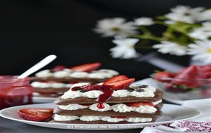 Gofres De Chocolate Con Fresas
