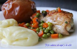 Pollo Asado Con Manzanas Y Verduritas // Roasted Chicken With Apples And Vegetables
