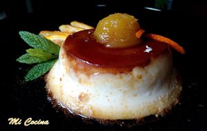 Flan de naranja con aroma de agua de azahar