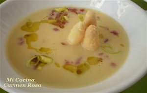 Crema De Esparragos Blancos Y Jamon Serrano
