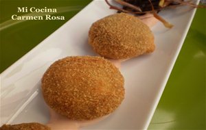 Croquetas De Carrillada Iberica Guisadas Al Vino Tinto Con Mayonesa De Kimuchi