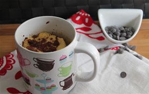 Mug Cake De Vainilla Y Pepitas De Chocolate
