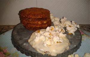 Galletas De Avena Con Chocolate Blanco Y Palomitas
