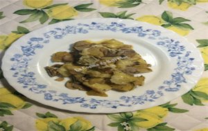 Patatas Con Champiñones Y Queso 
