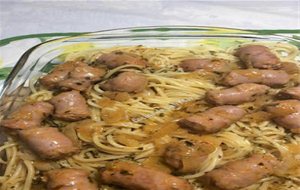 Espaguetis Con Salchichas 
