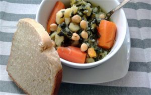 Receta De Puchero Vegetariano O Potaje De Garbanzos Con Verduras