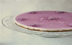 Tarta De Queso Y Violetas Sin Lactosa