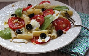 Macarrones Caprese.
