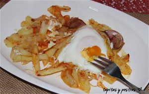 Papas Fritas Y Huevo (de Dieta)
