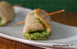 Rollitos De Pollo Al Pesto.
