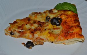 Pizza De Alcachofas Maíz Y Fredolics 
