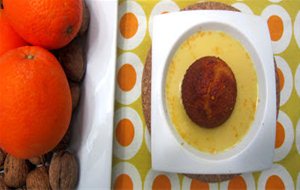 Sopa De Naranja Y Jengibre Con Bizcocho
