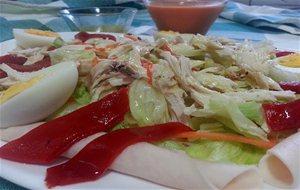 Ensalada De Pollo Con Vinagreta De Mostaza
