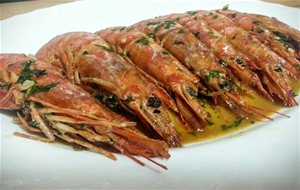 Gambas, Gambones, Langostinos Al Cava En El Horno
