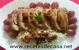 Lomo De Cerdo Al Horno Con Cerveza Y Uvas
