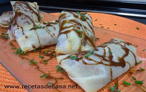 Pasta Brik Rellena Y Reducción De Pedro Ximénez
