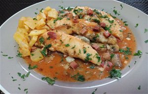 Solomillos De Pollo Al Vino
