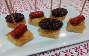 Pincho De Tortilla Con Morcilla Y Chistorra
