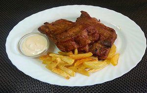 Costillar De Cerdo Adobado Al Horno
