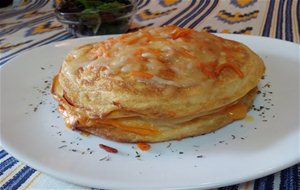 Pastel De Tortillas Con Jamón Queso
