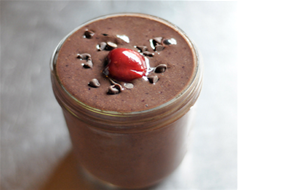 Smoothie De Chocolate Y Cerezas
