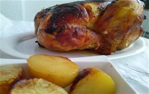 Pollo Relleno, Asado A Baja Temperatura
