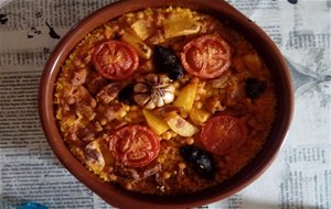 Arroz Al Horno En Crudo (con Secreto Y Morcillas Oreadas)
