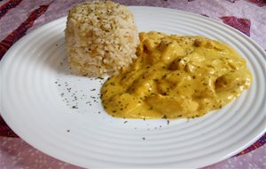 Pollo Al Ras El Hanout Con Arroz Blanco
