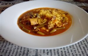 Arroz Caldoso De Calamares Y Espárragos Trigueros
