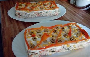 Pastel Bimbo Con Ensalada
