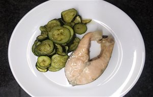 Salmón Con Calabacín Al Microondas
