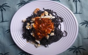 Tagliatelle Al Nero Di Sepia Con Titaina
