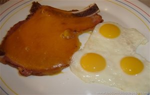 Chuletas De Sajonia Con Huevos De Codorniz			