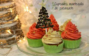 Cupcakes Navideños De Mantequilla De Cacahuetes
