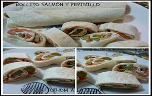 Rollito De Salmón Y Pepinillo
