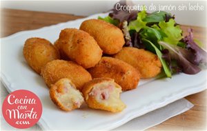 Croquetas De Jamón Sin Leche (aptas Para Intolerantes A La Lactosa Y Aplv)
