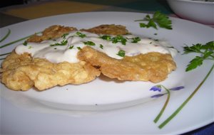 Escalopines De Lomo De Cerdo Con Salsa De Crema De Queso Manchego
