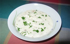 Salsa Con Crema De Queso Manchego Y Setas
