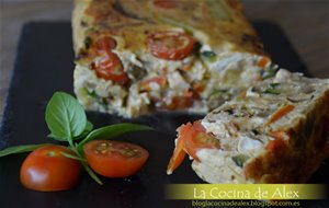 Pastel De Verduras Salteadas, Cherrys Y Pollo
