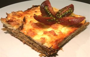 Lasaña De Berenjena Con Bacon De Pavo
