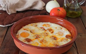 Huevos Al Plato Con Chorizo
