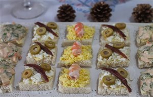 Canapés Navideños
