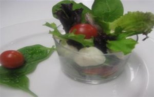 Ensalada De Brotes Tiernos, Mozzarella Y Tomates Cherry
