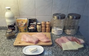 Cordon Bleu De Pollo Al Horno Con Bechamel De Mostaza
