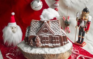 Bundt Cake De Turrón Suchard Negro Con Naranja 
