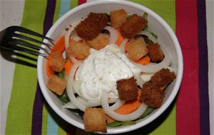 Ensalada De Melón Y Zanahoria Con Salsa De Yogur